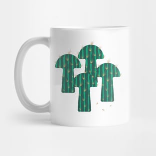 Dark green mushroom cactus Mug